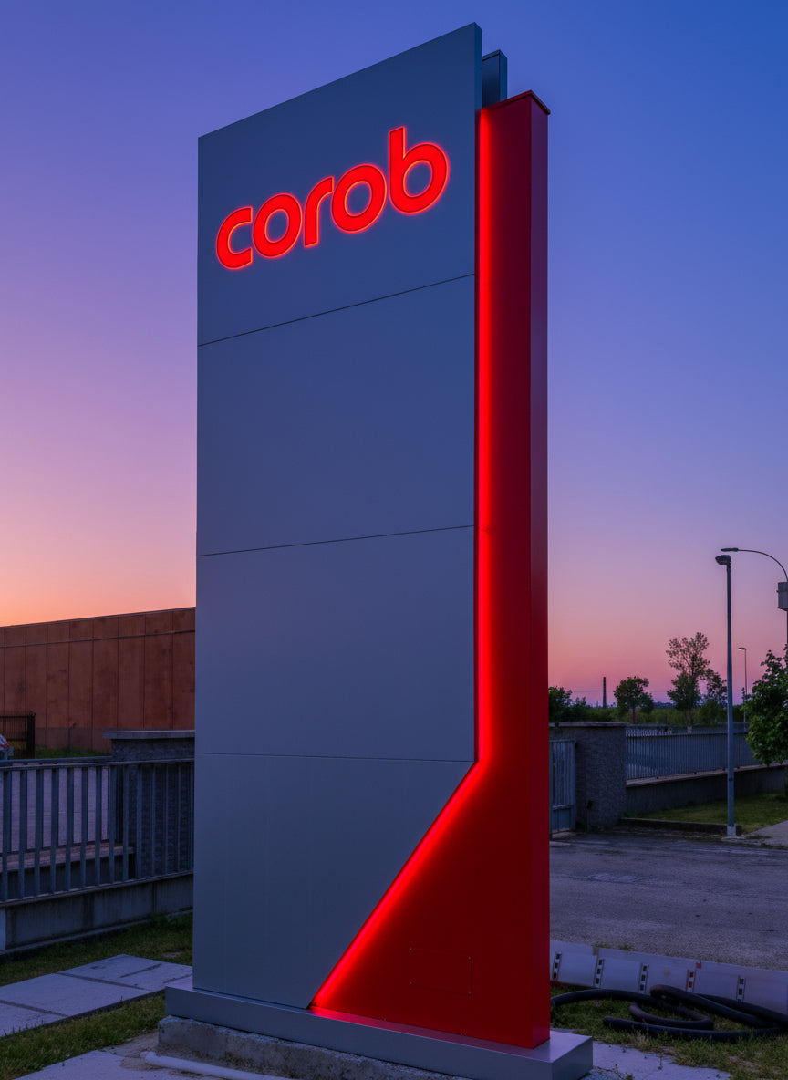 totem luminoso aziendale corob modena
