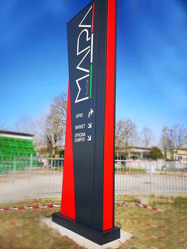 totem luminoso aziendale nuova mapa bologna