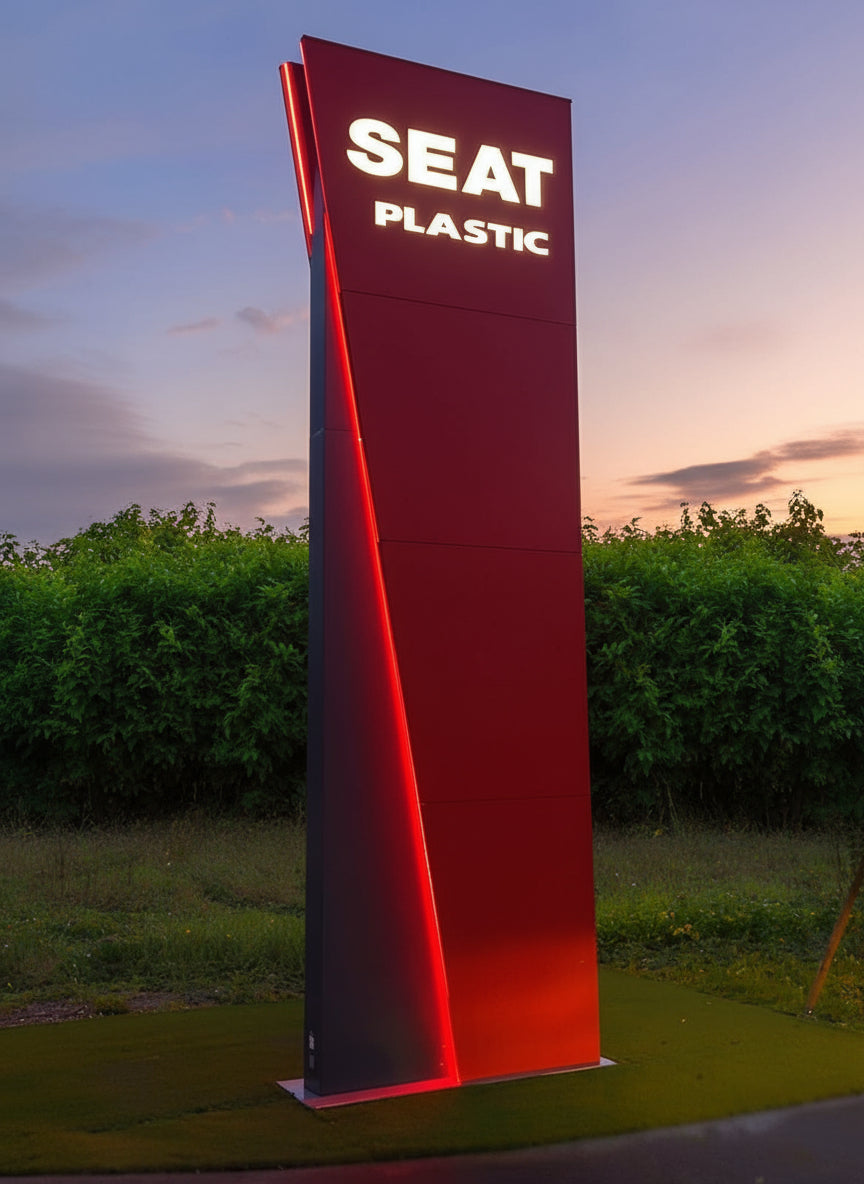 totem luminoso aziendale seat plastic srl reggio emilia