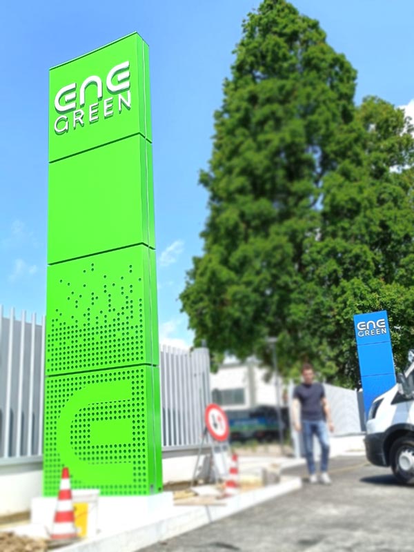 totem modulare a led ene green spa codogno