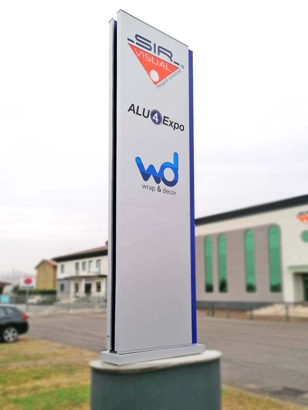 Sir Visual Spa - Totem aziendale luminoso
