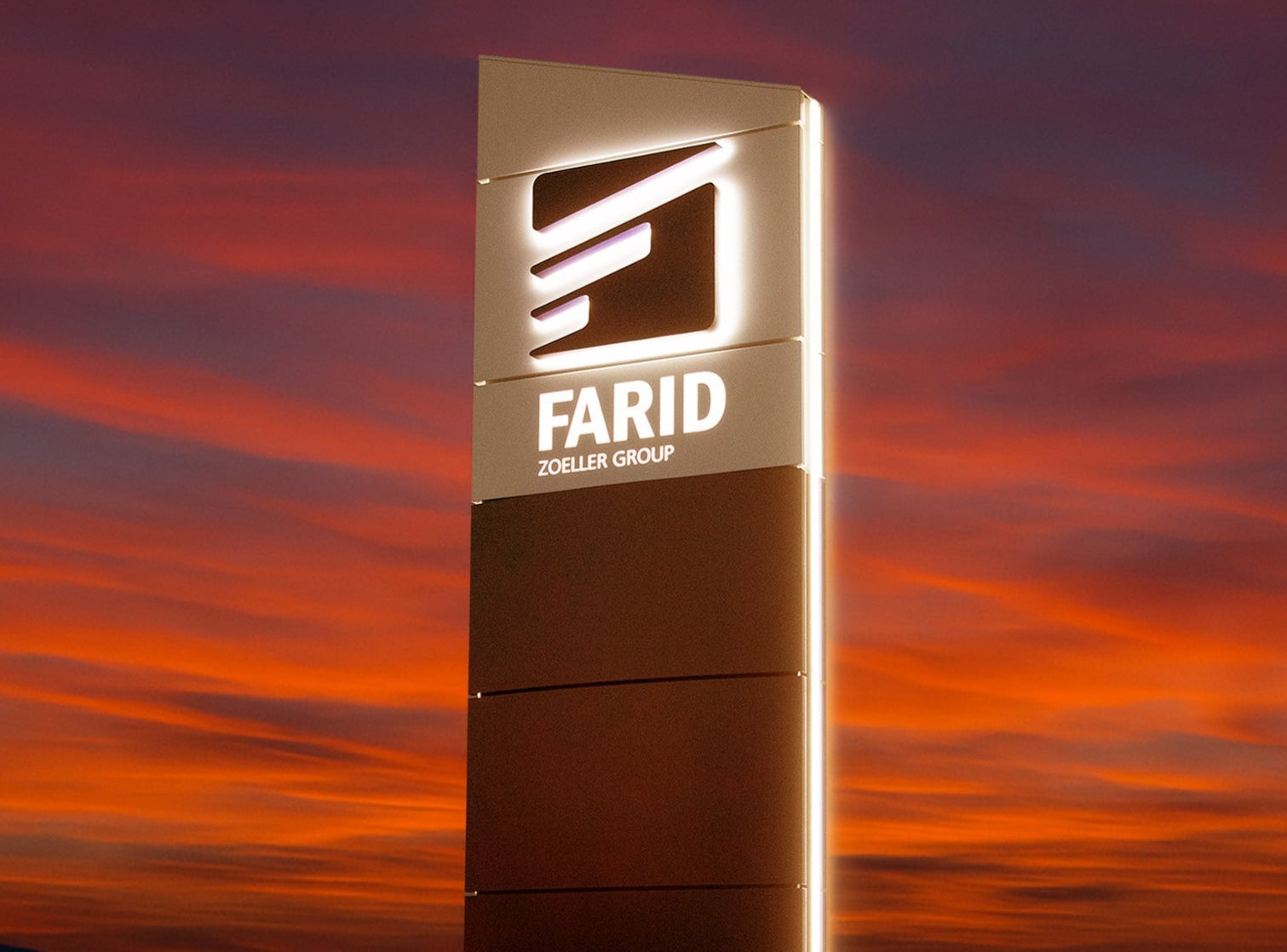 Farid - Totem aziendale luminoso