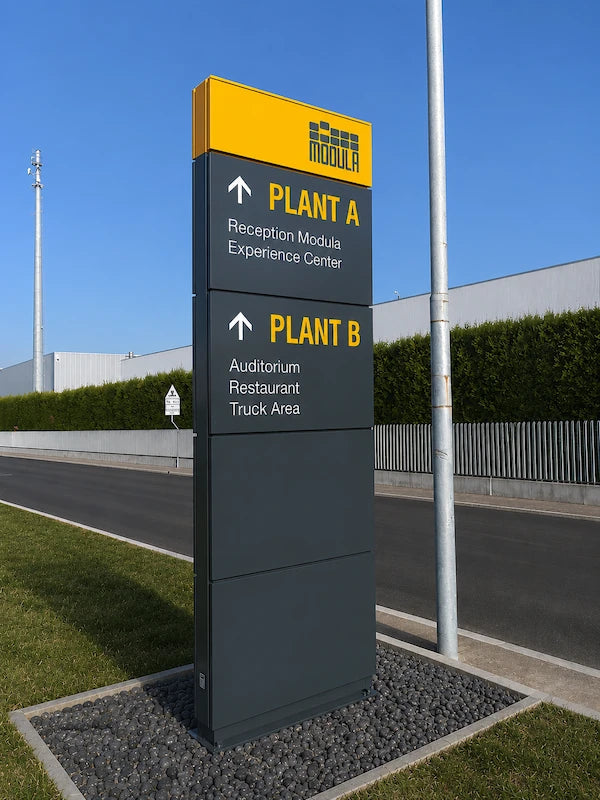Totem aziendale wayfinding - Modula Spa